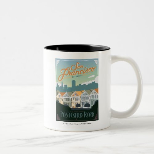 San Francisco CA _ Postcard Row Two_Tone Coffee Mug