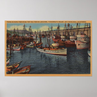 San Francisco, CA Purse-Seiners at Fisherman's Poster