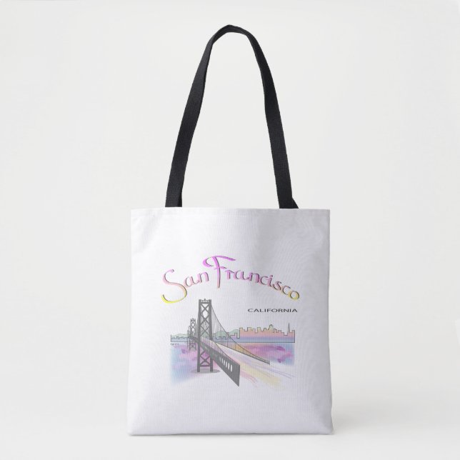San Francisco, CA, Rainbow, Cool Tote Bag (Front)