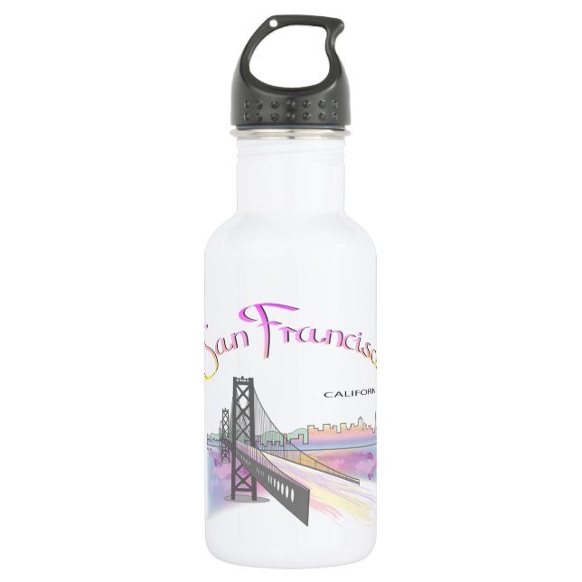 San Francisco, CA Stainless Steel Water Bottle (Front)
