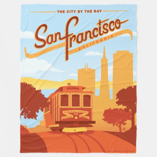 San Francisco CA _ The City by the Bay Fleece Blanket
