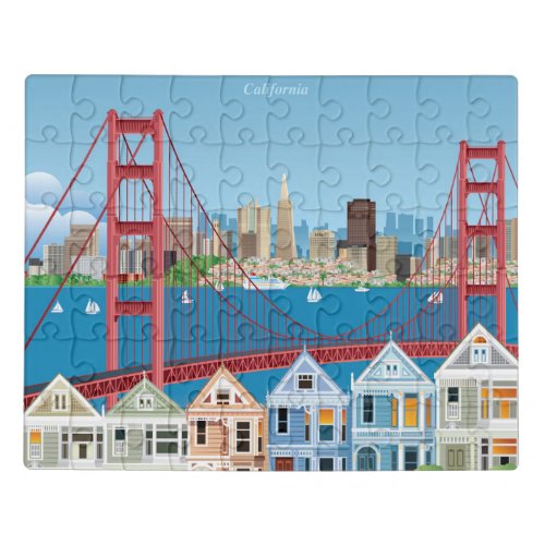 San Francisco CA  The City By The Bay Jigsaw Puzzle