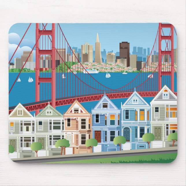 San Francisco, CA | The City By The Bay Mouse Pad (Front)
