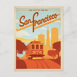 Illustration San Francisco - Vintage Travel Poster