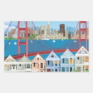 San Francisco, CA   The City By The Bay Rectangular Sticker