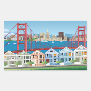 San Francisco, CA The City By The Bay Rectangular Sticker