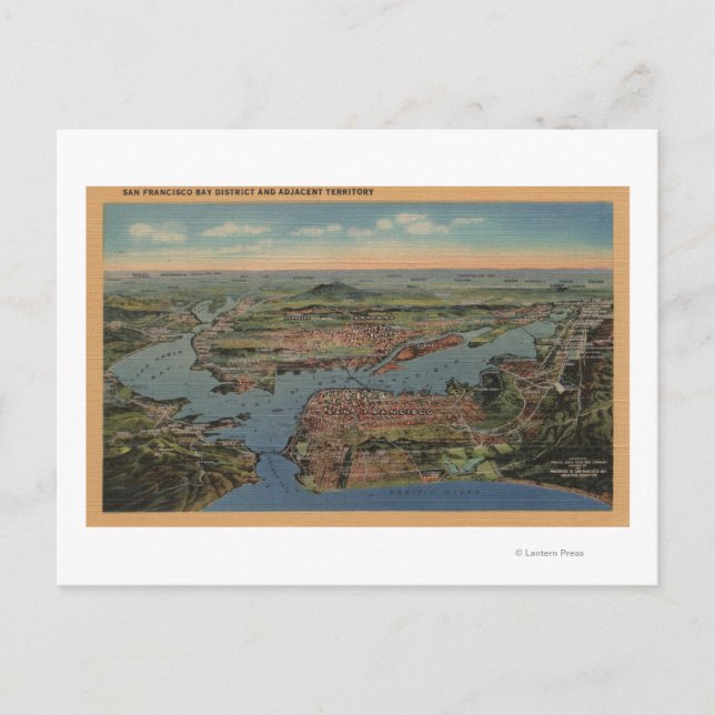 San Francisco, CAAerial View from West Postcard (Front)