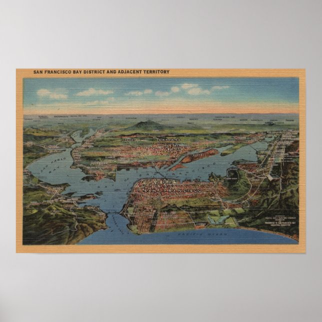 San Francisco, CAAerial View from West Poster (Front)
