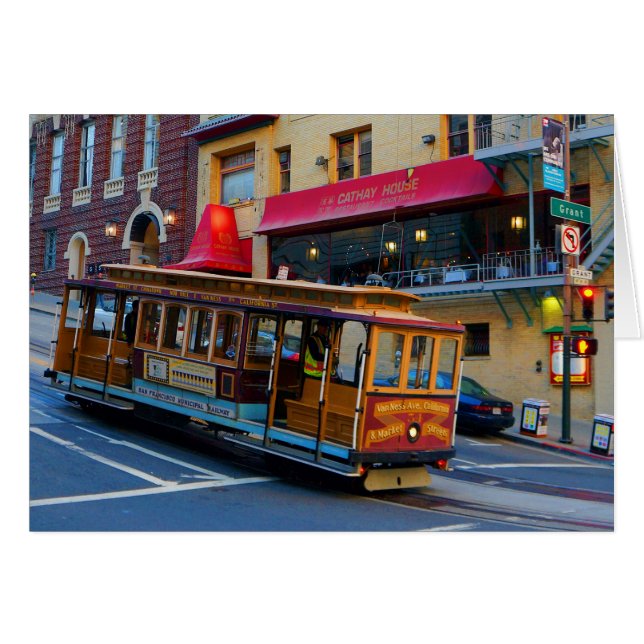 San Francisco Cable Car #5 Card (Front Horizontal)