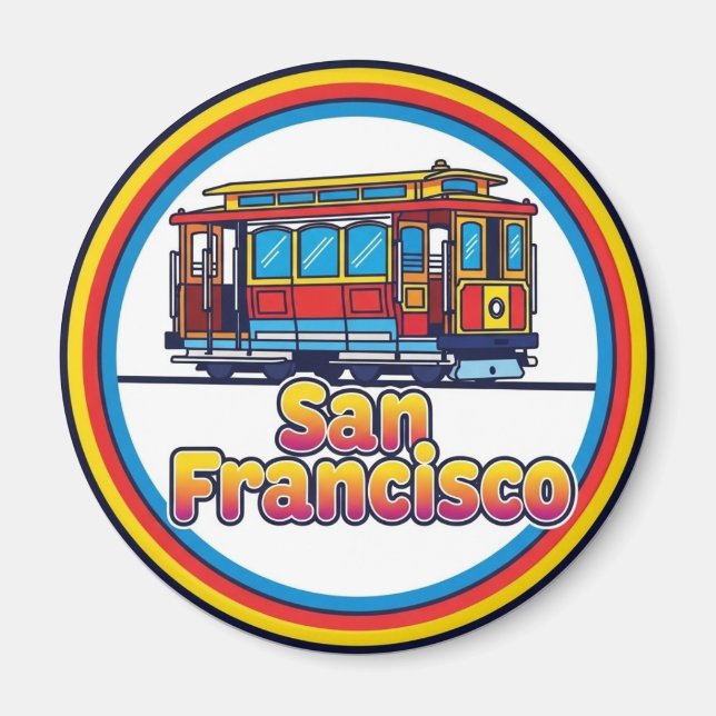 San Francisco Cable Car California  Magnet (Front)