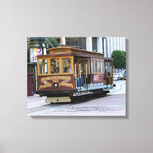 San Francisco Cable Car Canvas Print (Front)
