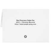 San Francisco Cable Car Cards (Back Horizontal)