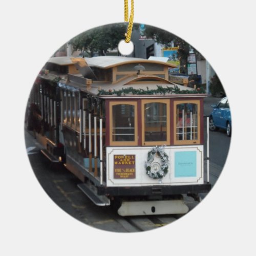 San Francisco Cable Car Ceramic Ornament