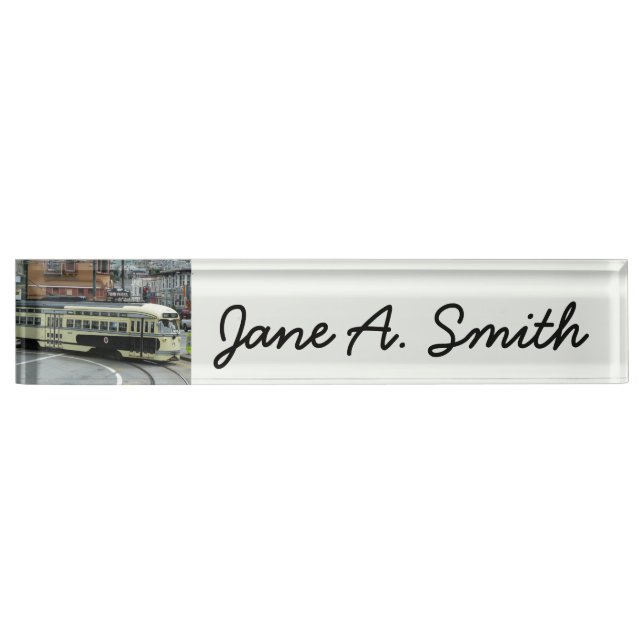 San Francisco Cable Car Desk Name Plate (Front)