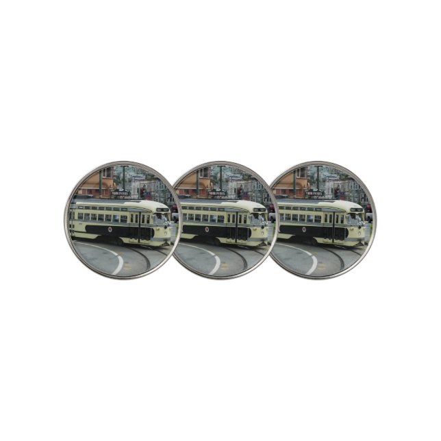 San Francisco Cable Car Golf Ball Marker (3 Up)