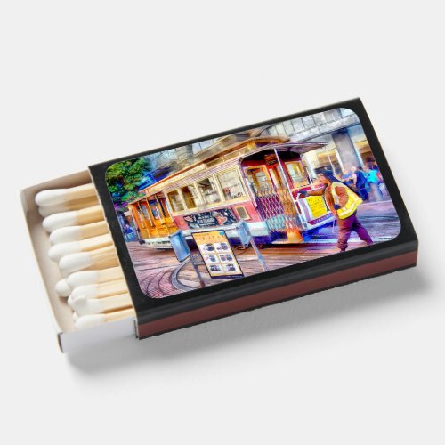 San Francisco Cable Car Illustration Painting Matchboxes