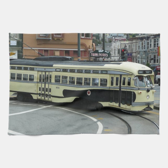 San Francisco Cable Car Kitchen Towel (Horizontal)