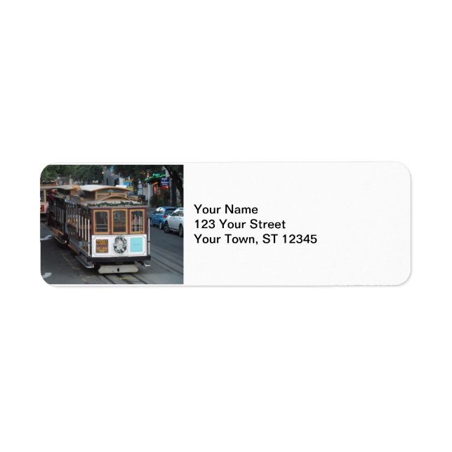 San Francisco Cable Car Label (Front)