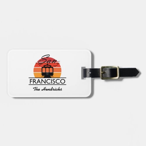 San Francisco cable car luggage tag