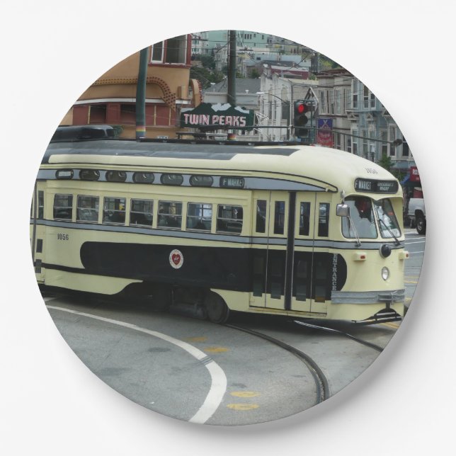San Francisco Cable Car Paper Plates (Front)