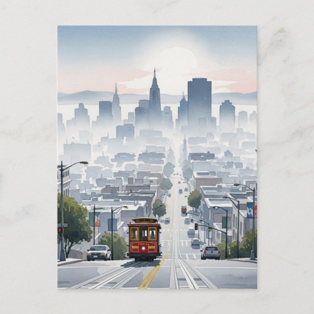 San Francisco Cable Car Postcard (Front)