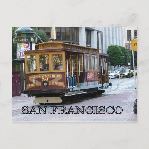 San Francisco Cable Car Postcard