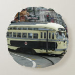 San Francisco Cable Car Round Pillow