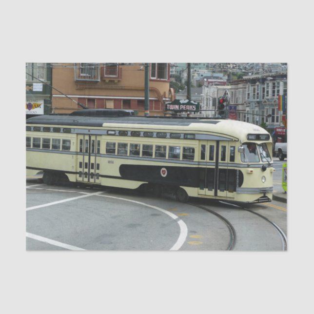 San Francisco Cable Car Tissue Paper (Front)