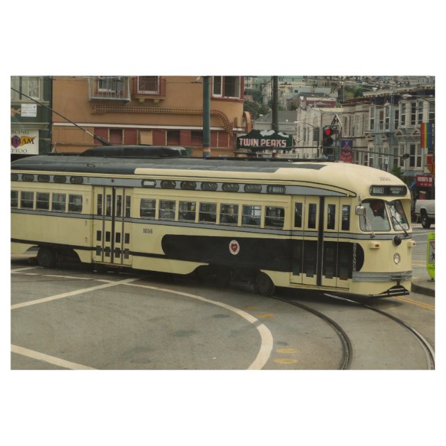 San Francisco Cable Car Wood Poster (Front)