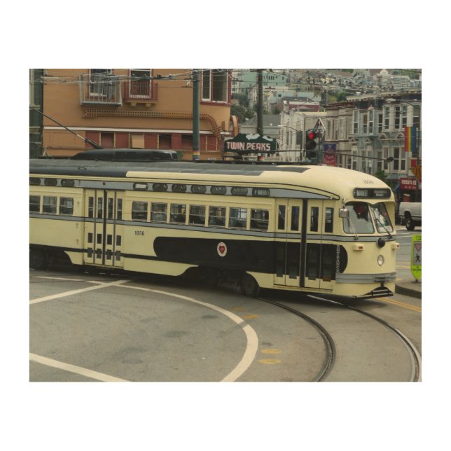 San Francisco Cable Car Wood Wall Art (Front)