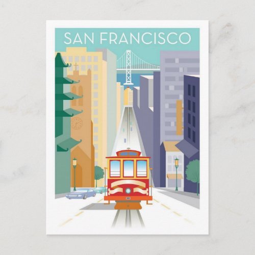 San Francisco  cable cars Postcard