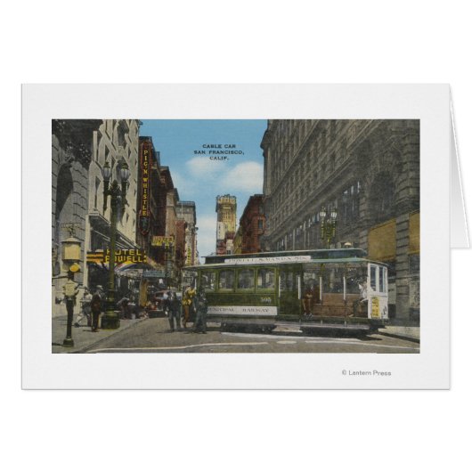 San Francisco, CACable Car Turnaround View Cards (Front Horizontal)