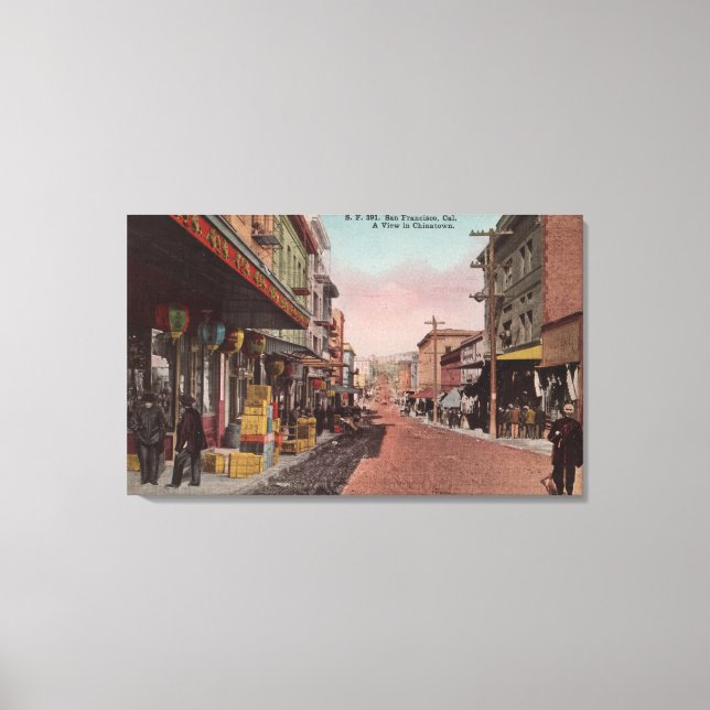 San Francisco, CADirt Road View of Chinatown Canvas Print (Front)