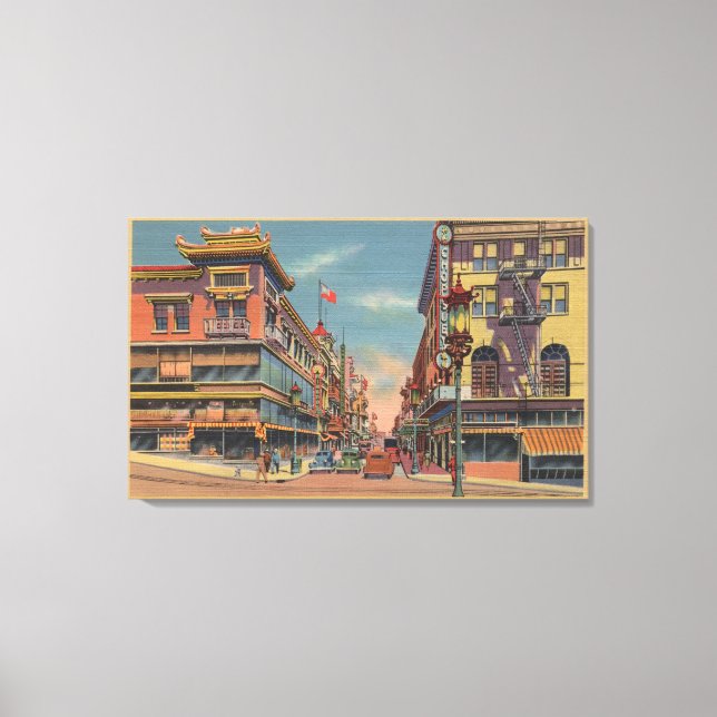 San Francisco, CAGrant Avenue in Chinatown Canvas Print (Front)