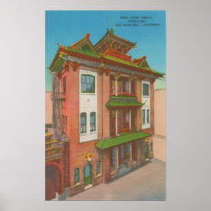 San Francisco, CAKong Chow Temple in Chinatown Poster