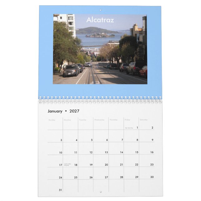San Francisco Calendar 2015 (Jan 2027)