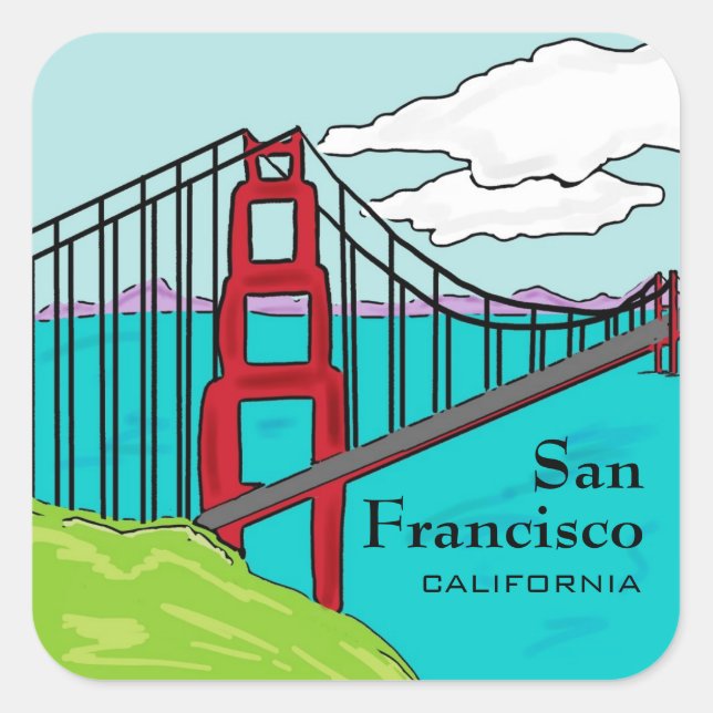 San Francisco Cali golden gate bridge stickers (Front)