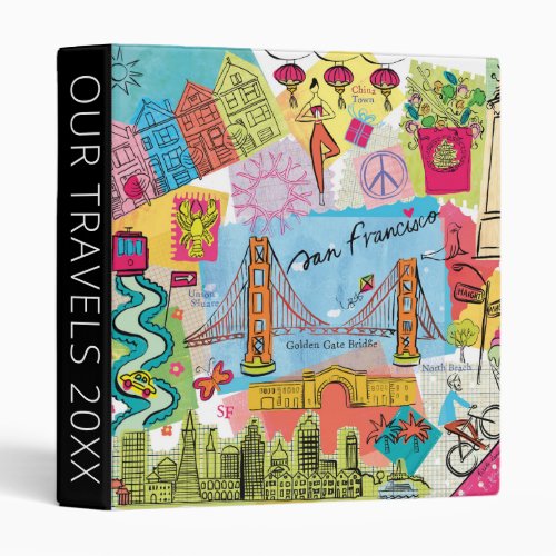 San Francisco California 3 Ring Binder