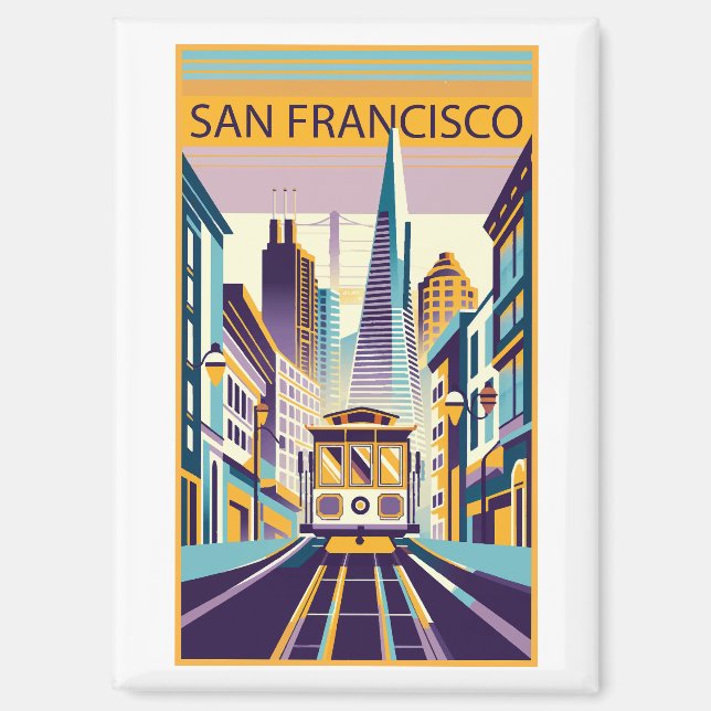 San Francisco California Art Deco Magnet (Front)