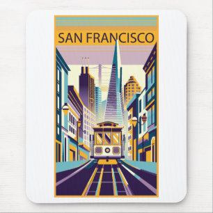 San Francisco California Art Deco Mouse Pad