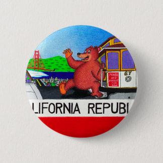 San Francisco California Bear Flag 2 Button