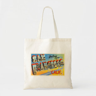 San Francisco California CA Old Travel Souvenir Tote Bag
