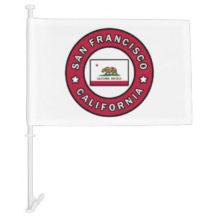 San Francisco California Car Flag
