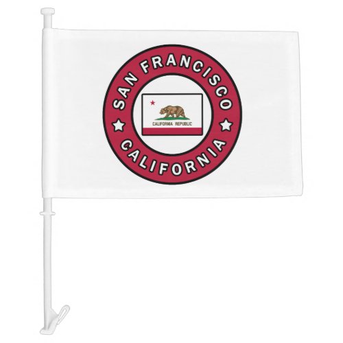 San Francisco California Car Flag
