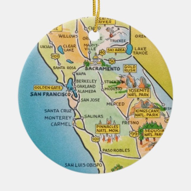 San Francisco California  Ceramic Ornament (Front)