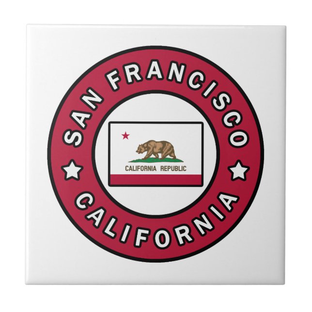 San Francisco California Ceramic Tile (Front)