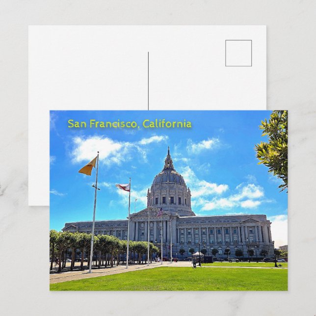San Francisco California City Hall Postcard Note (Front/Back)