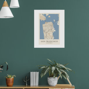 San Francisco California City Map Poster   Minimal