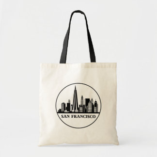 San Francisco California City Skyline Tote Bag