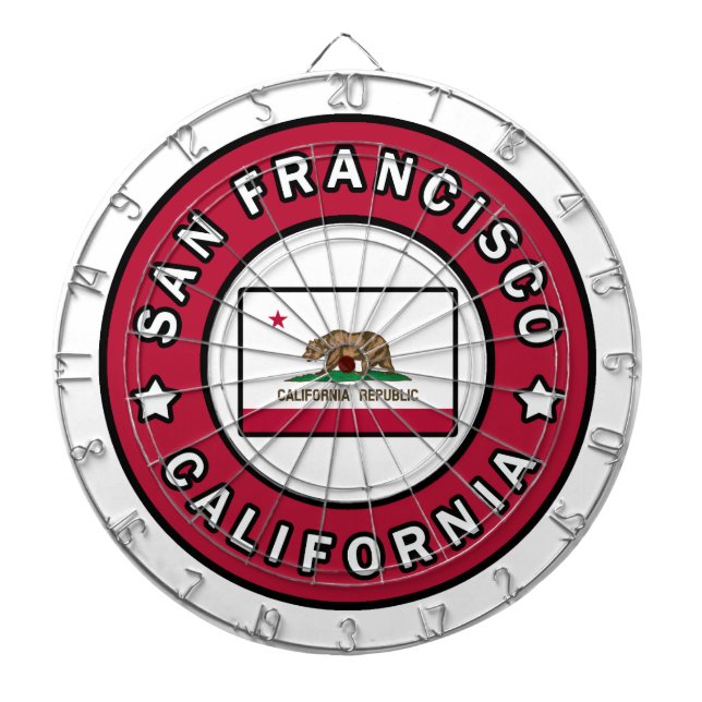 San Francisco California Dart Board (Front)